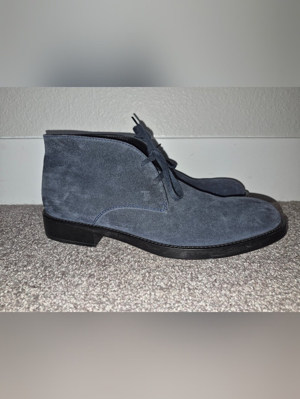 Tod's Suede Desert Boots - Classic Lace-Up Navy Size 10